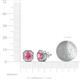 4 - Kaia Pink Tourmaline and Diamond Halo Stud Earrings 