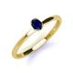 3 - Orla Oval Cut Blue Sapphire Solitaire Engagement Ring 