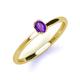 3 - Orla Oval Cut Amethyst Solitaire Engagement Ring 