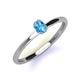 3 - Orla Oval Cut Blue Topaz Solitaire Engagement Ring 