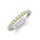 3 - Zhuri 2.00 mm Yellow and White Diamond Eternity Band 