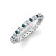 3 - Zhuri 2.00 mm Blue and White Diamond Eternity Band 