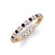 3 - Zhuri 2.00 mm Blue Sapphire and Diamond Eternity Band 