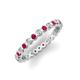 3 - Zhuri 2.00 mm Ruby and Diamond Eternity Band 