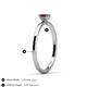 4 - Orla Oval Cut Ruby Solitaire Engagement Ring 