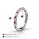 4 - Zhuri 2.00 mm Ruby and Diamond Eternity Band 