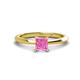 1 - Zelda Princess Cut 5.5mm Pink Sapphire Solitaire Engagement Ring 