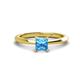 1 - Zelda Princess Cut 5.5mm Blue Topaz Solitaire Engagement Ring 