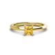 1 - Zelda Princess Cut 5.5mm Citrine Solitaire Engagement Ring 