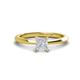 1 - Zelda Princess Cut 5.5mm White Sapphire Solitaire Engagement Ring 