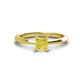 1 - Zelda Princess Cut 5.5mm Yellow Diamond Solitaire Engagement Ring 