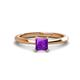 1 - Zelda Princess Cut 5.5mm Amethyst Solitaire Engagement Ring 