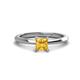 1 - Zelda Princess Cut 5.5mm Citrine Solitaire Engagement Ring 