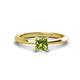 1 - Zelda Princess Cut 5.5mm Peridot Solitaire Engagement Ring 