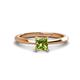 1 - Zelda Princess Cut 5.5mm Peridot Solitaire Engagement Ring 