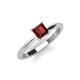 3 - Zelda Princess Cut 5.5mm Red Garnet Solitaire Engagement Ring 