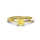 1 - Zelda Princess Cut 5.5mm Yellow Sapphire Solitaire Engagement Ring 