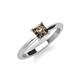 3 - Zelda Princess Cut 5.5mm Smoky Quartz Solitaire Engagement Ring 