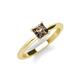 3 - Zelda Princess Cut 5.5mm Smoky Quartz Solitaire Engagement Ring 