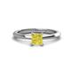 1 - Zelda Princess Cut 5.5mm Yellow Diamond Solitaire Engagement Ring 