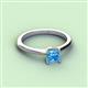 2 - Zelda Princess Cut 5.5mm Blue Topaz Solitaire Engagement Ring 