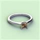 2 - Zelda Princess Cut 5.5mm Smoky Quartz Solitaire Engagement Ring 