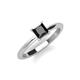 3 - Zelda Princess Cut 5.5mm Black Diamond Solitaire Engagement Ring 