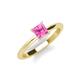 3 - Zelda Princess Cut 5.5mm Pink Sapphire Solitaire Engagement Ring 