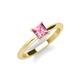 3 - Zelda Princess Cut 5.5mm Pink Tourmaline Solitaire Engagement Ring 