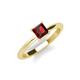 3 - Zelda Princess Cut 5.5mm Red Garnet Solitaire Engagement Ring 