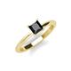 3 - Zelda Princess Cut 5.5mm Black Diamond Solitaire Engagement Ring 