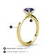 4 - Zelda Princess Cut 5.5mm Iolite Solitaire Engagement Ring 