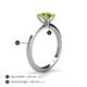 4 - Zelda Princess Cut 5.5mm Peridot Solitaire Engagement Ring 