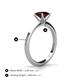 4 - Zelda Princess Cut 5.5mm Red Garnet Solitaire Engagement Ring 