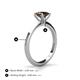 4 - Zelda Princess Cut 5.5mm Smoky Quartz Solitaire Engagement Ring 