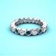 2 - Zhuri 2.70 mm Blue and White Diamond Eternity Band 