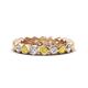 1 - Zhuri 2.70 mm Yellow and White Diamond Eternity Band 