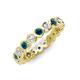 3 - Zhuri 2.70 mm Blue and White Diamond Eternity Band 