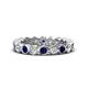 1 - Zhuri 2.70 mm Blue Sapphire and Diamond Eternity Band 