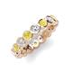 3 - Zhuri 3.00 mm Yellow and White Diamond Eternity Band 