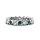 1 - Zhuri 3.00 mm Blue and White Diamond Eternity Band 