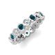 3 - Zhuri 3.00 mm Blue and White Diamond Eternity Band 