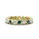 1 - Zhuri 3.00 mm Blue and White Diamond Eternity Band 