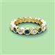 2 - Zhuri 3.00 mm Blue and White Diamond Eternity Band 