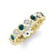 3 - Zhuri 3.00 mm Blue and White Diamond Eternity Band 