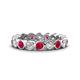 1 - Zhuri 3.00 mm Ruby and Diamond Eternity Band 