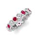 3 - Zhuri 3.00 mm Ruby and Diamond Eternity Band 