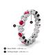 4 - Zhuri 3.00 mm Ruby and Diamond Eternity Band 