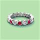 2 - Zhuri 3.00 mm Ruby and Diamond Eternity Band 