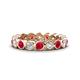 1 - Zhuri 3.00 mm Ruby and Lab Grown Diamond Eternity Band 